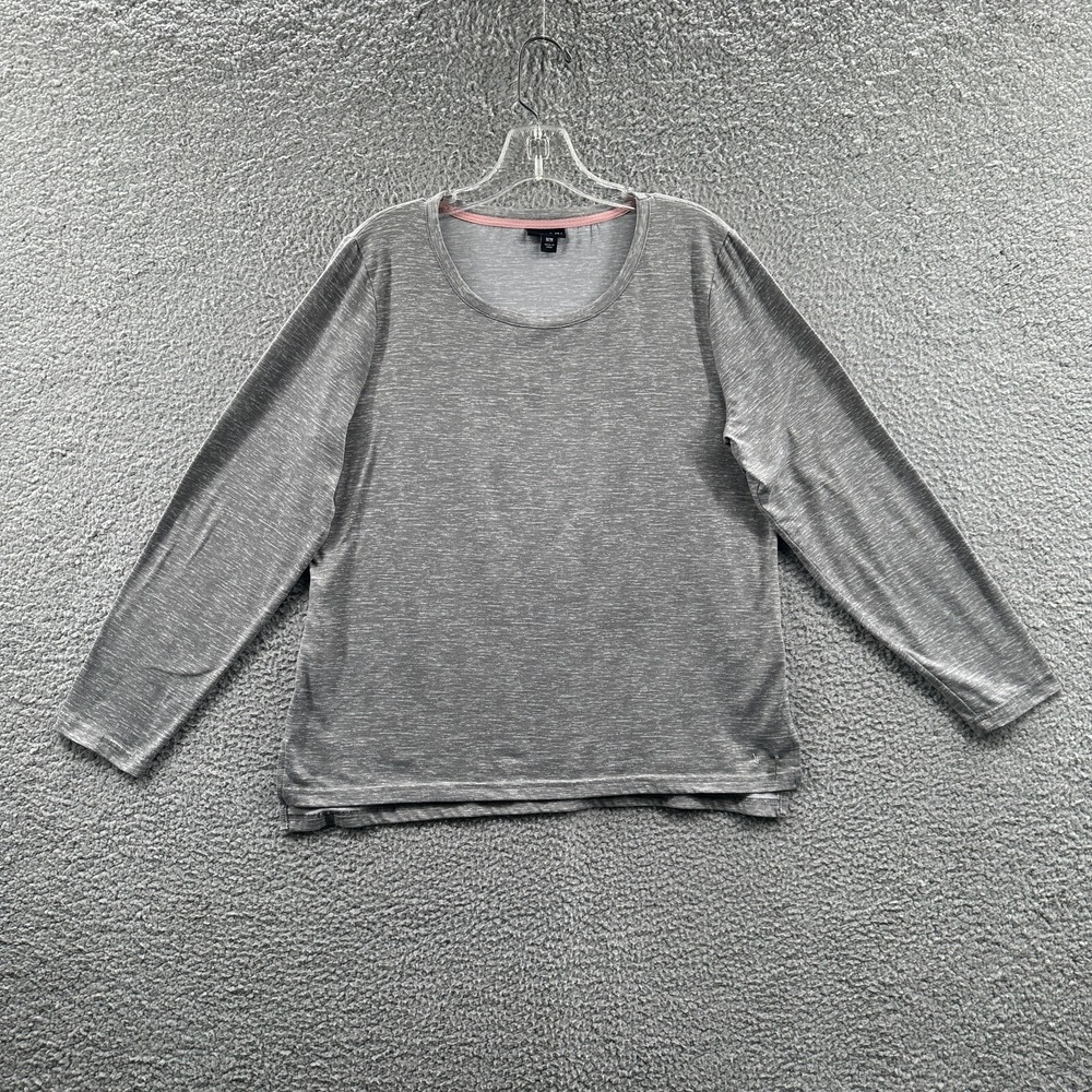Tahari Womens Minimalist Knit Top M Capsule Casual Elevated Basics Relaxed Layer